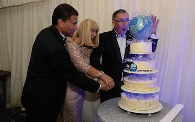 Anil, Robyn, and Tony celebrating 20 years of PSC