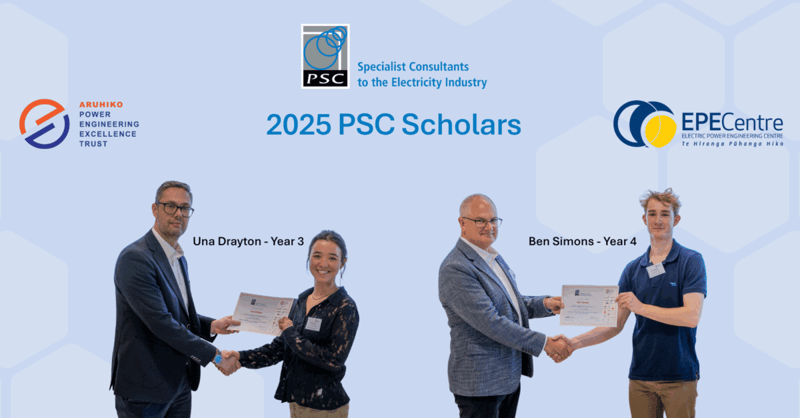 Left: Justin Webster presenting to Una Drayton. Right: Ray Young presenting to Ben Simons