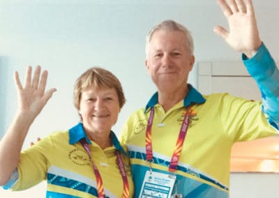 Martin and Kim at the Commonwealth Games in Australia