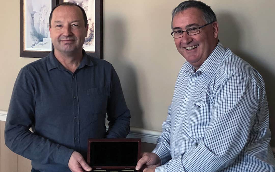 Simon Lister celebrates 20 years of Excellent Service with PSC